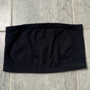 Malibu Sugar Seamless Strapless Bandeau Tube Top – Black, One Size (Fits XS–S)